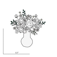 Load image into Gallery viewer, Drawing of wildflower arrangement scale to demonstrate style and size