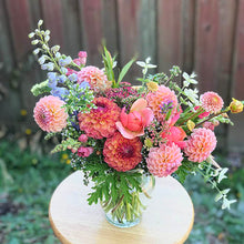 Load image into Gallery viewer, Peach and Pink Summer Floral Arrangement for Delivery in Bellingham Washington