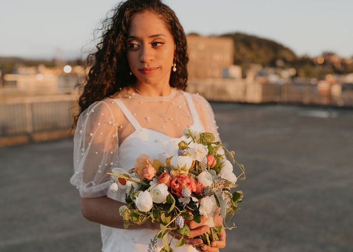 Spring Rooftop Elopement in Bellingham, WA