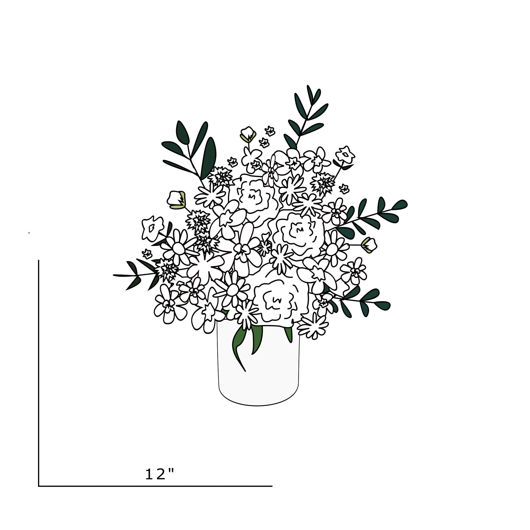 A picture of a house plant in a planter. Vector outline illustration  drawings of coloured indoor plant in a flowerpot isolated on a white  background. Strelitzia plant Stock Vector | Adobe Stock