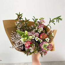 Load image into Gallery viewer, Colorful Spring bouquet with tulips and snapdragons