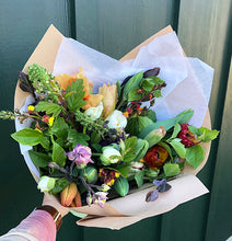 Load image into Gallery viewer, Spring bouquet with ranunculus, tulips, and irises.