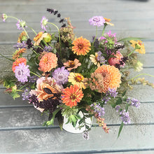 Load image into Gallery viewer, peach and purple garden arrangement